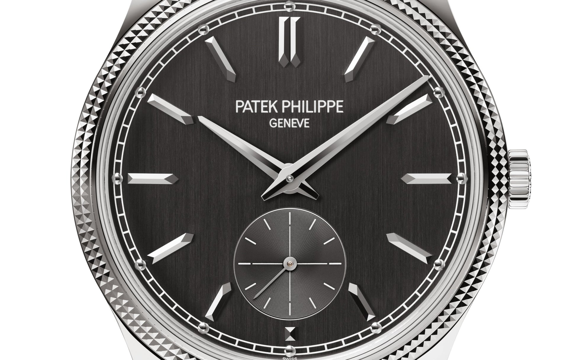 Patek Philippe Calatrava, 18k White Gold, 39mm, Ref# 6119G-001, Dial