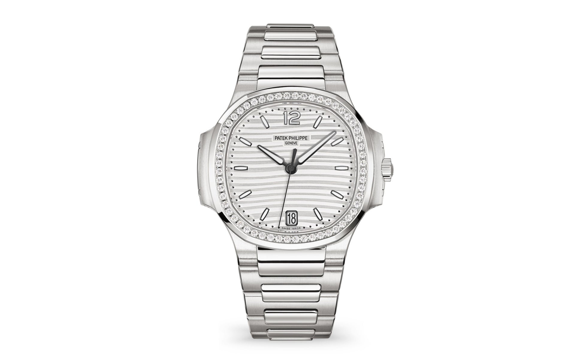 Patek Philippe Nautilus Ladies Automatic Watch, Stainless Steel and Diamonds, 35,2mm, Ref# 71181200A-010, 1