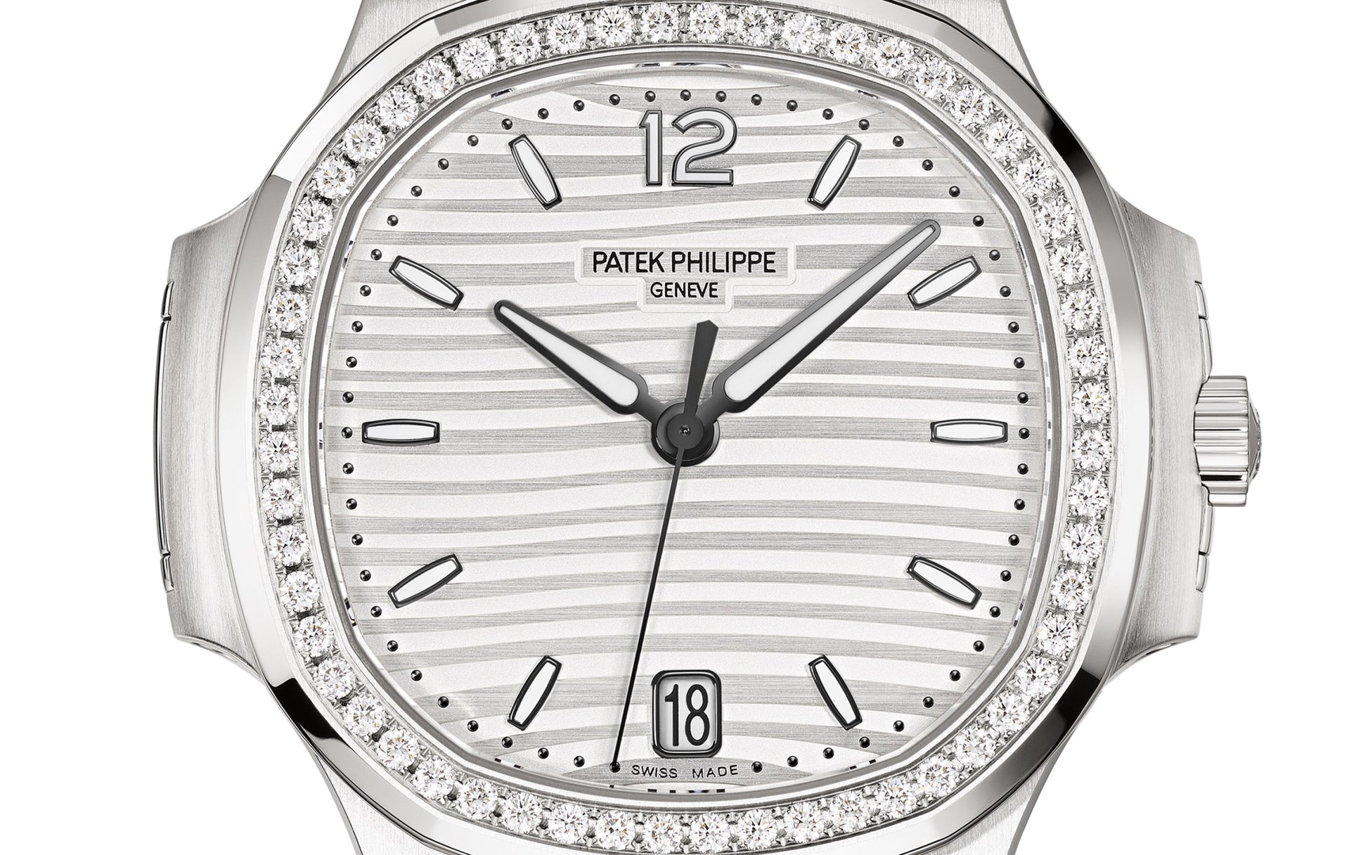 Patek Philippe Nautilus Ladies Automatic Watch, Stainless Steel and Diamonds, 35,2mm, Ref# 71181200A-010, Dial