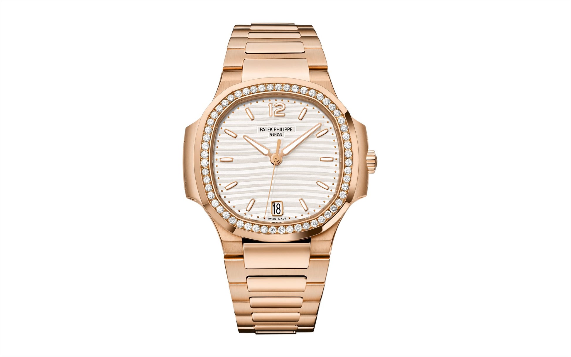 Patek Philippe Nautilus Ladies Automatic Watch, 18k Rose Gold and