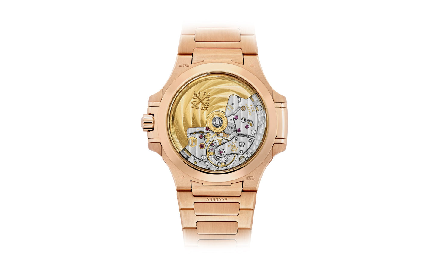 Patek Philippe Nautilus Ladies Automatic Watch, 18k Rose Gold and Diamonds, 35,2mm, Ref# 7118/1200R-001, back
