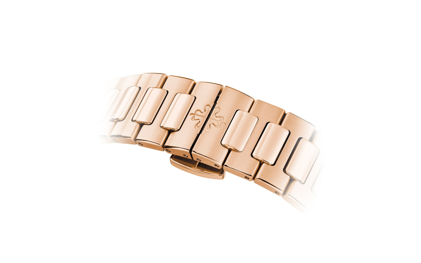 Patek Philippe Nautilus Ladies Automatic Watch, 18k Rose Gold and Diamonds, 35,2mm, Ref# 7118/1200R-010, Clasp