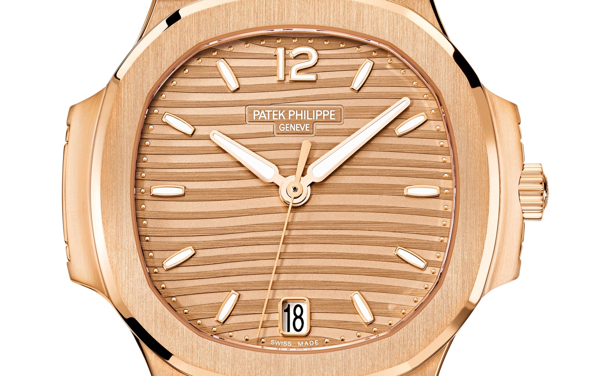 Patek Philippe Nautilus Ladies Watch, 18k Rose Gold, 35,2mm, Ref# 7118/1R-010, Dial