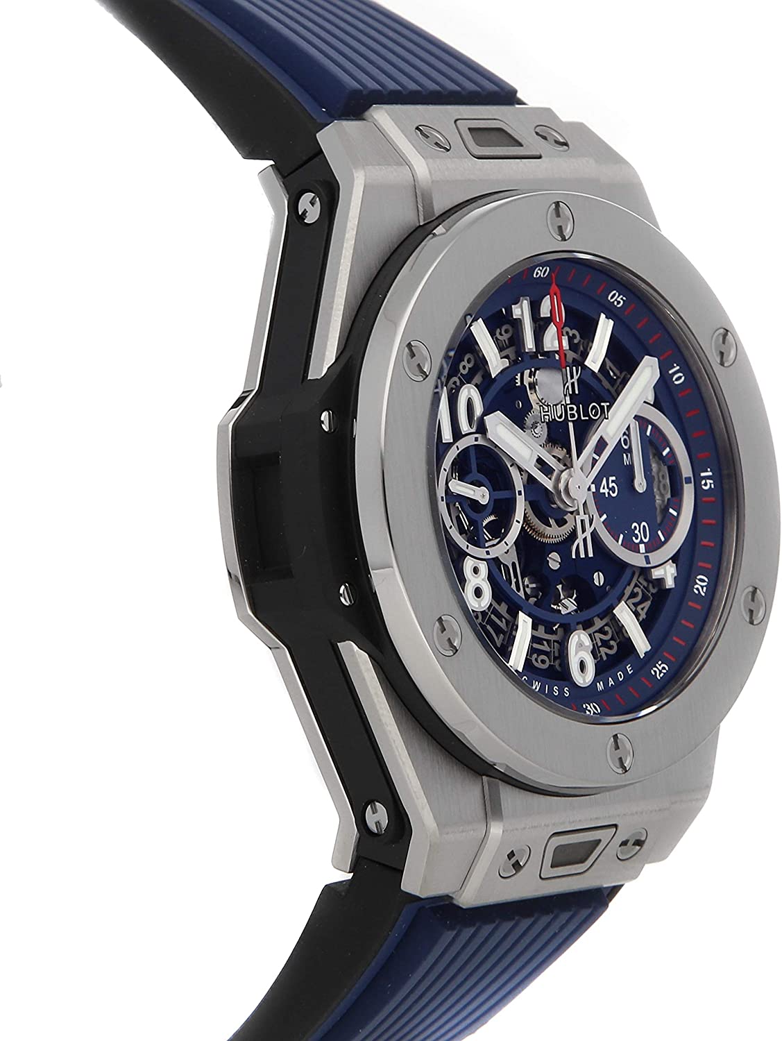 Hublot Big Bang, Unico Titanium Blue 45mm, Ref#411.NX.5179.RX, Left