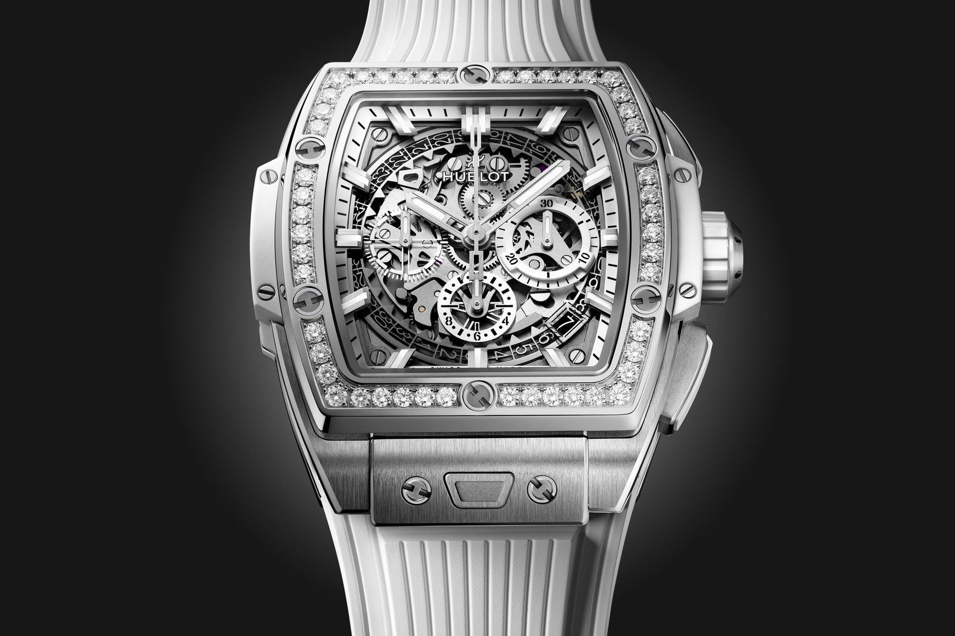Dial Hublot Spirit of Big Bang TITANIUM WHITE DIAMONDS Ref# 642.NE.2010.RW.1204