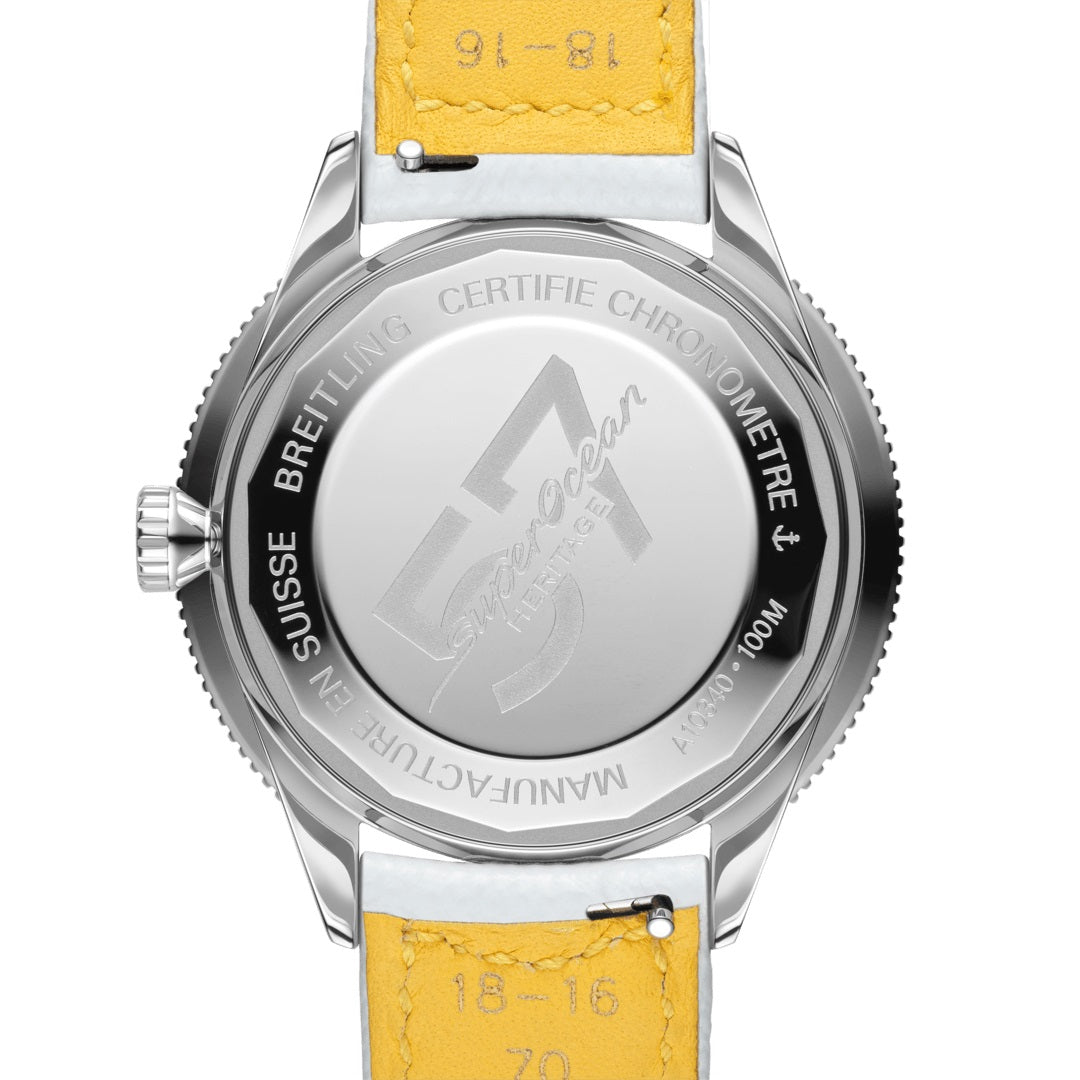 Back Breitling Superocean Heritage ’57 Pastel Paradise Stainless Steel 38 mm Ref# A10340A71A1X1