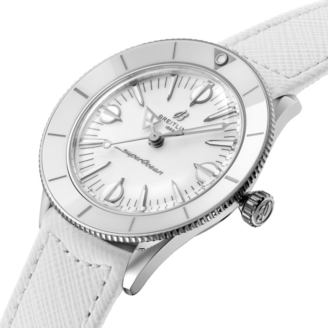 Dial Breitling Superocean Heritage ’57 Pastel Paradise Stainless Steel 38 mm Ref# A10340A71A1X1