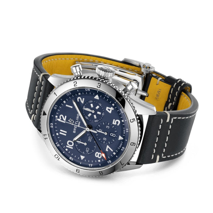 Side Breitling Super AVI B04 Chronograph GMT 46 Tribute To Vought F4U Corsair Ref# AB04451A1C1X1