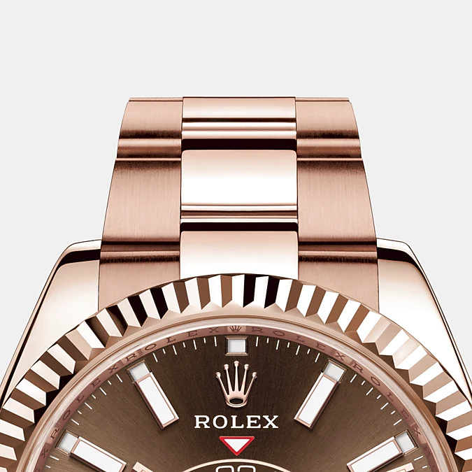 Rolex Sky-Dweller 42mm, 18k Everose Gold, Ref# 326935-0006, Bezel, Bracelet