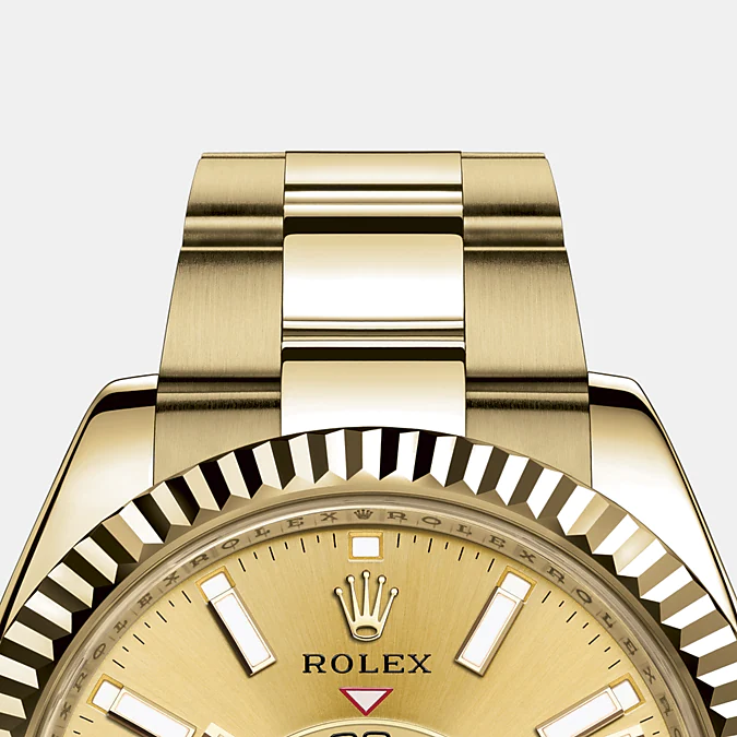 Rolex Sky-Dweller 42mm, 18k Yellow Gold, Ref# 326938-0003, Bezel, Bracelet