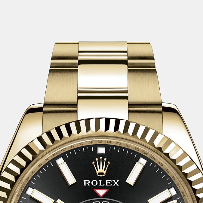 Rolex Sky-Dweller 42mm, 18k Yellow Gold, Ref# 326938-0004, Bezel, bracelet