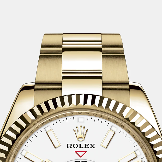 Rolex Sky-Dweller 42mm, 18k Yellow Gold, Ref# 326938-0005, Bezel, bracelet