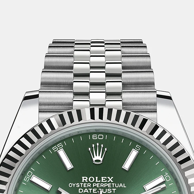 Rolex Datejust 41mm, Oystersteel and 18k White Gold, Ref# 126334-0028, Bezel, bracelet