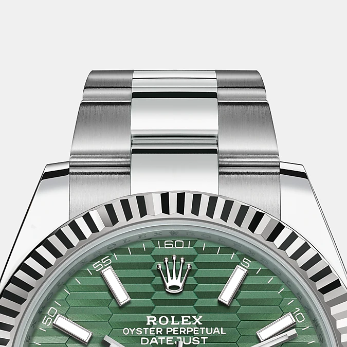 Rolex Datejust 41mm, Oystersteel and 18k White Gold, Ref# 126334-0029, Bezel, Bracelet