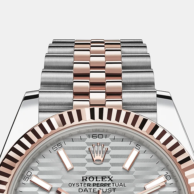 Rolex Datejust 41mm, Oystersteel and 18k Everose Gold, Ref# 126331-0018, Bezel, bracelet