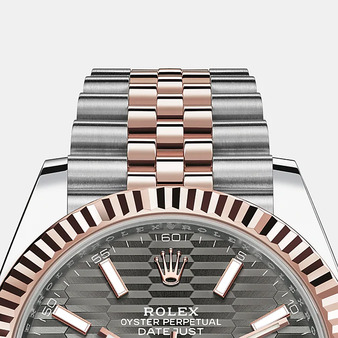 Rolex Datejust 41mm, Oystersteel and 18k Everose Gold, Ref# 126331-0020, Bezel, bracelet