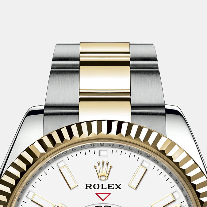 Rolex Sky-Dweller 42mm, Oystersteel and 18k Yellow Gold, Ref# 326933-0009, Bezel, bracelet