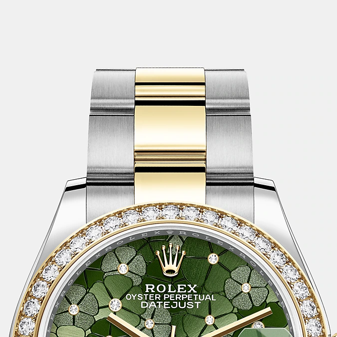Rolex Datejust 31mm, Oystersteel and 18k Yellow Gold with Diamonds, Ref# 278383rbr-0031, Bezel, bracelet
