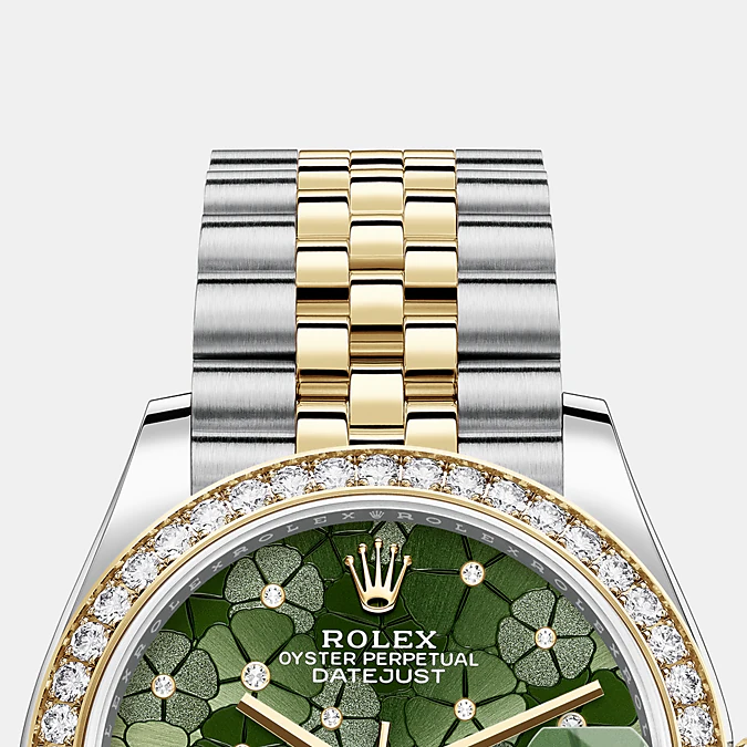 Rolex Datejust 31mm, Oystersteel and 18k Yellow Gold with Diamonds, Ref# 278383rbr-0032, Bezel, bracelet