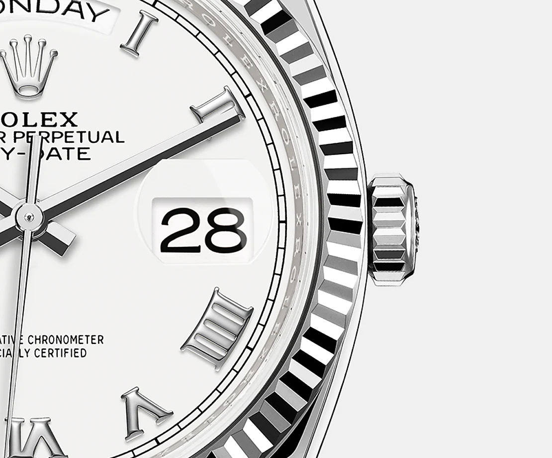 Rolex Day-Date, 36mm, Platinum, Ref# 128236-0007, Date