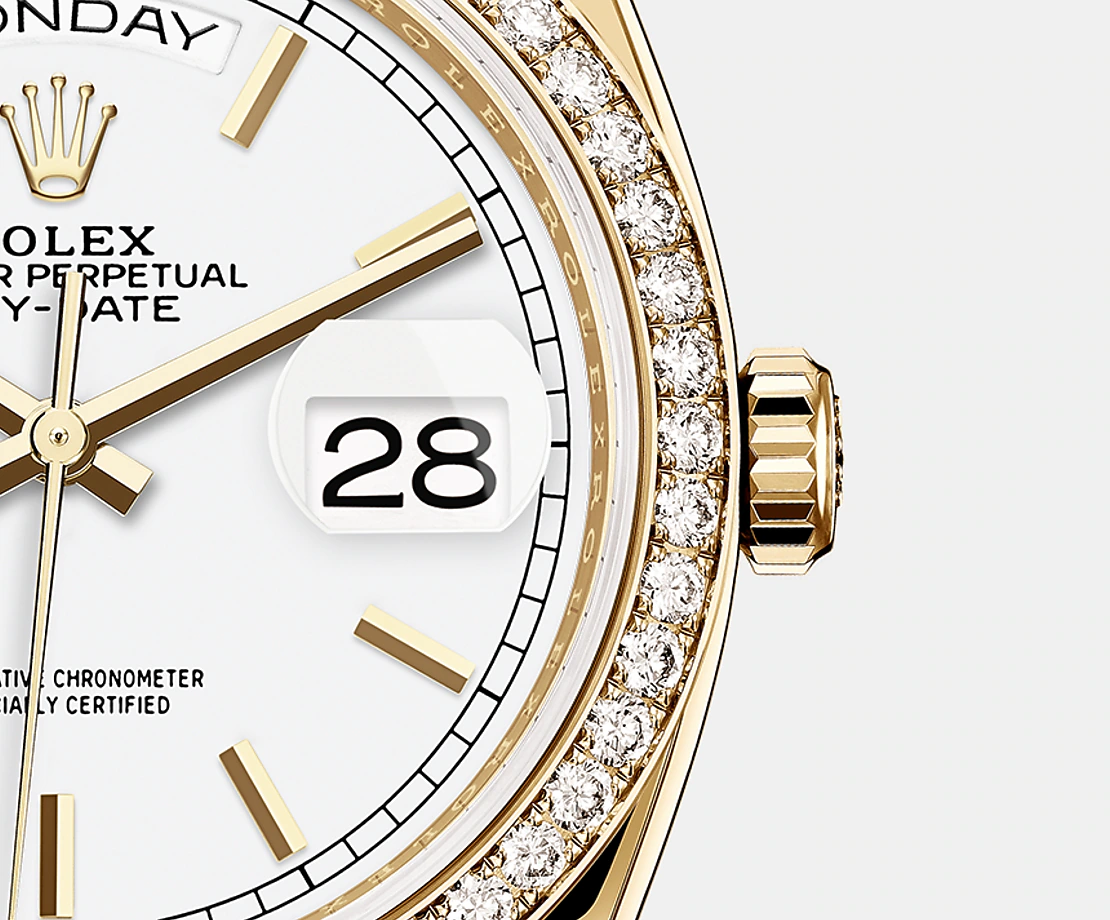 Rolex Day-Date, 36mm, 18k Yellow Gold, Ref# 128348rbr-0047, date
