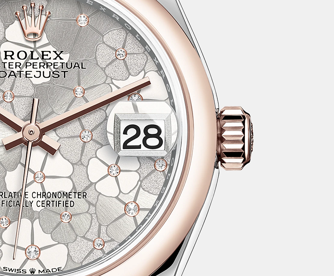 Rolex Datejust 31mm, Oystersteel and 18k Everose Gold and Diamonds, Ref# 278241-0032, Date