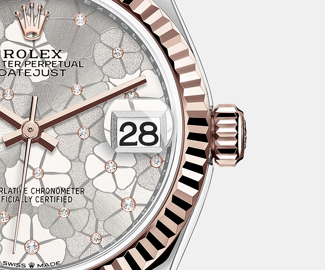 Rolex Datejust 31mm, Oystersteel and 18k Everose Gold and Diamonds, Ref# 278271-0032, Date