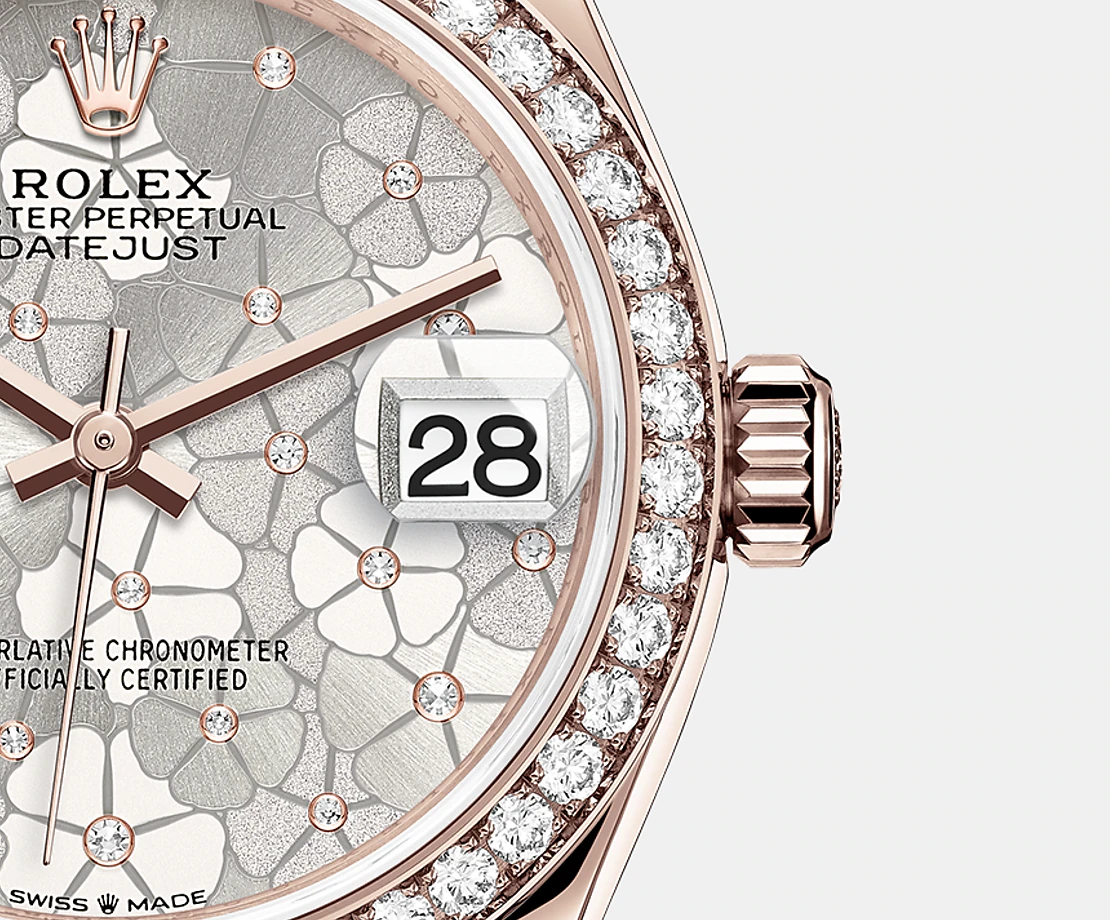 Rolex Datejust 31mm, 18k Everose Gold and Diamonds, Ref# 278285rbr-0036, Date