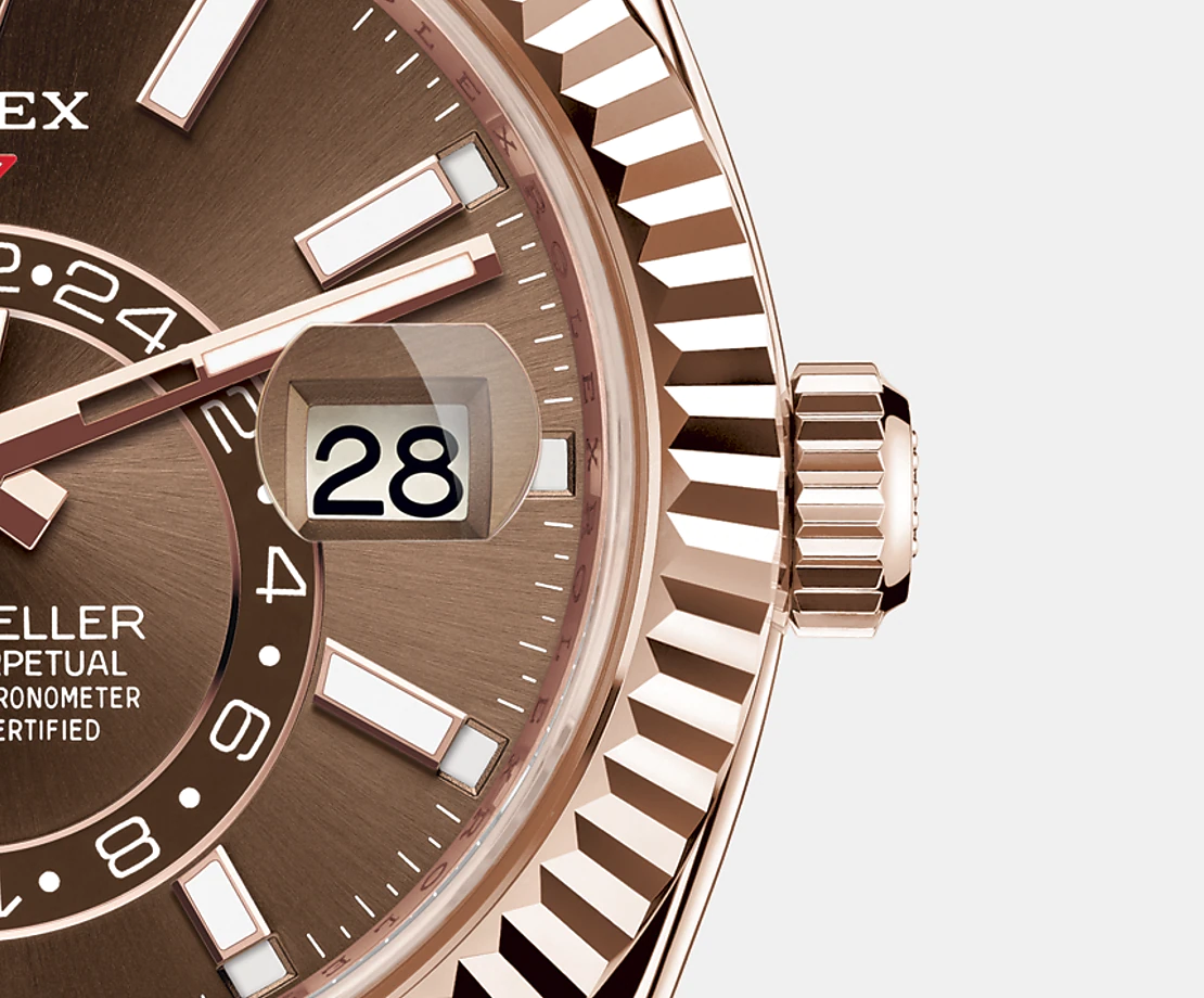 Rolex Sky-Dweller 42mm, 18k Everose Gold, Ref# 326935-0006, date