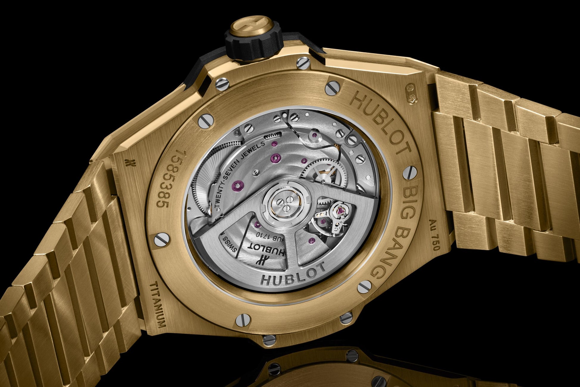 Back Hublot Big Bang INTEGRATED TIME ONLY YELLOW GOLD Ref# 456.VX.0130.VX