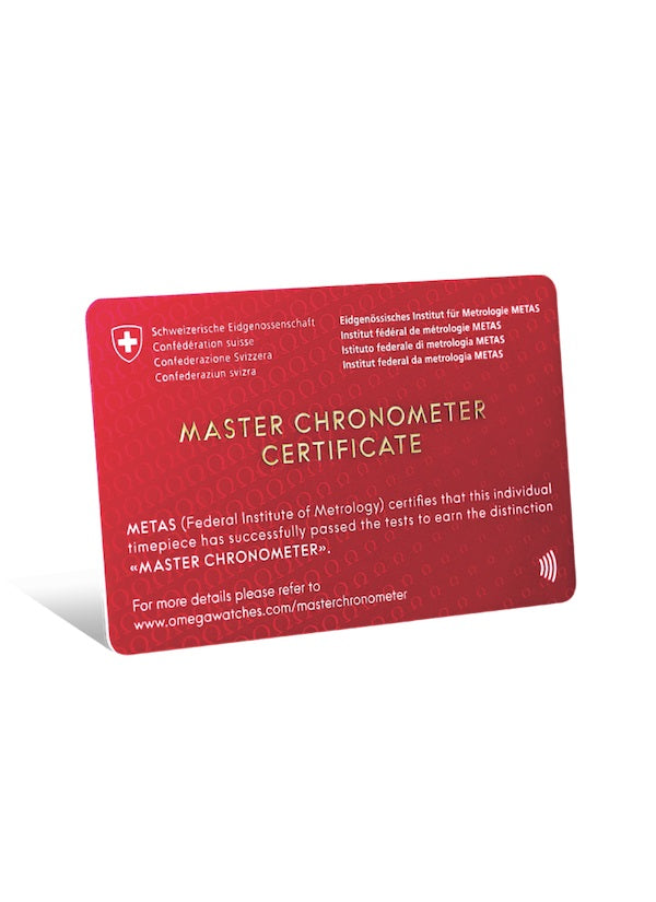 Master chronographer certificate Omega Seamaster RAILMASTER CO‑AXIAL MASTER CHRONOMETER Ref# 220.10.40.20.06.001