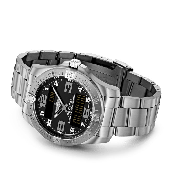 Side Breitling Professional Aerospace EVO Titanium Ref# E79363101B1E1