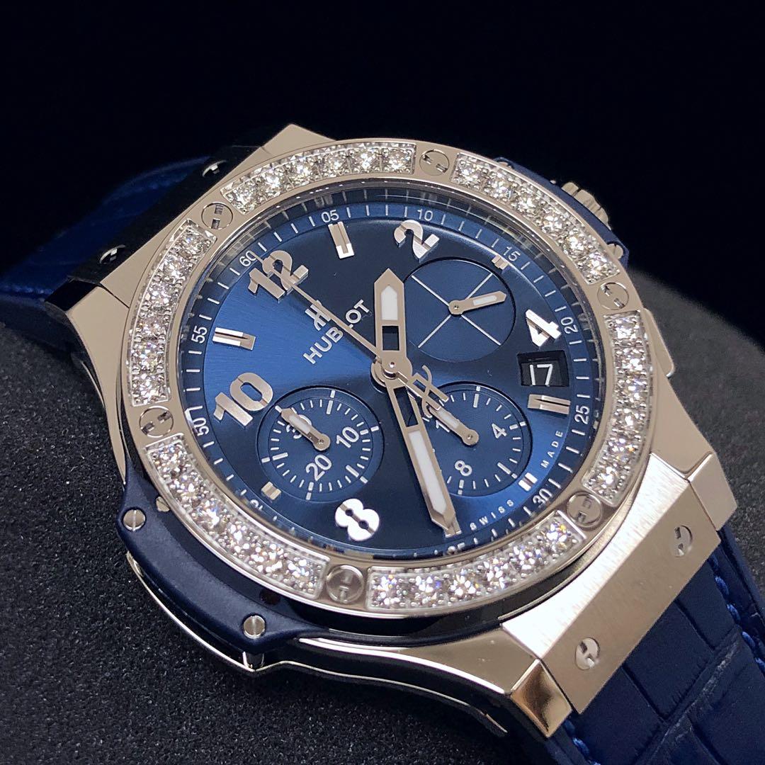 Hublot Big Bang, Steel Blue Diamonds, 41mm, Ref# 341.SX.7170.LR.1204, Hands