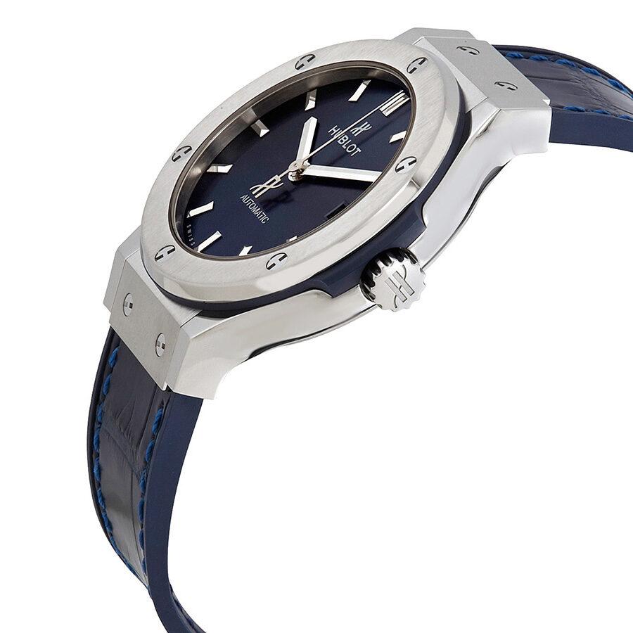 Hublot Classic Fusion Titanium Blue 38mm, Ref# 565.NX.7170.LR, Crown