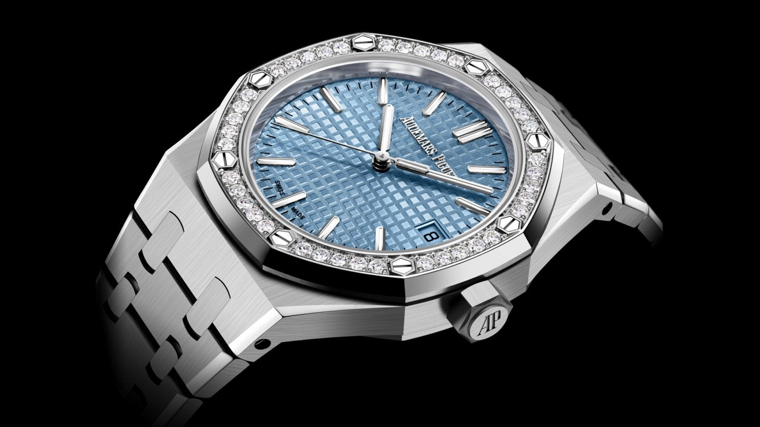 Side Audemars Piguet Royal OAK SELFWINDING "50TH ANNIVERSARY" Ref# 15551ST.ZZ.1356ST.01