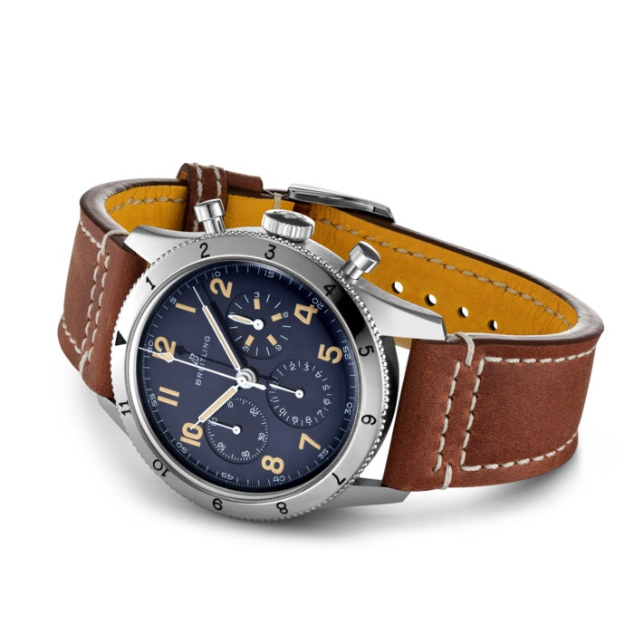 Side Breitling AVI 1953 Edition Platinum Ref# LB0920131C1X1