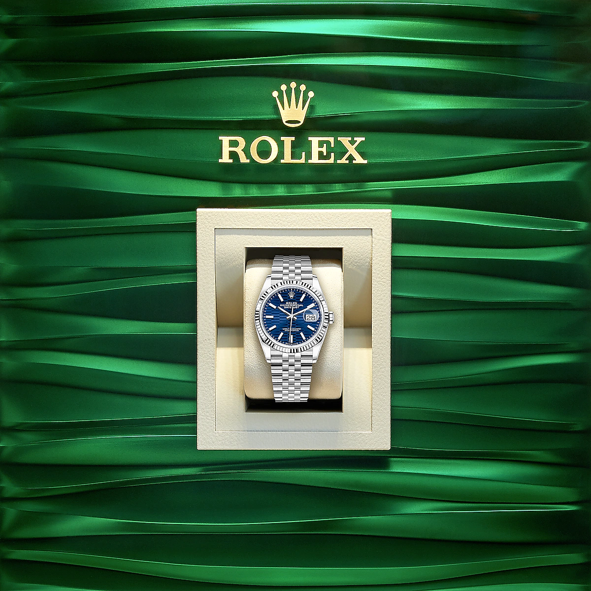 Rolex Datejust 36, Stainless Steel and 18k White Gold, 36mm, Ref# 126234-0049, Watch in box