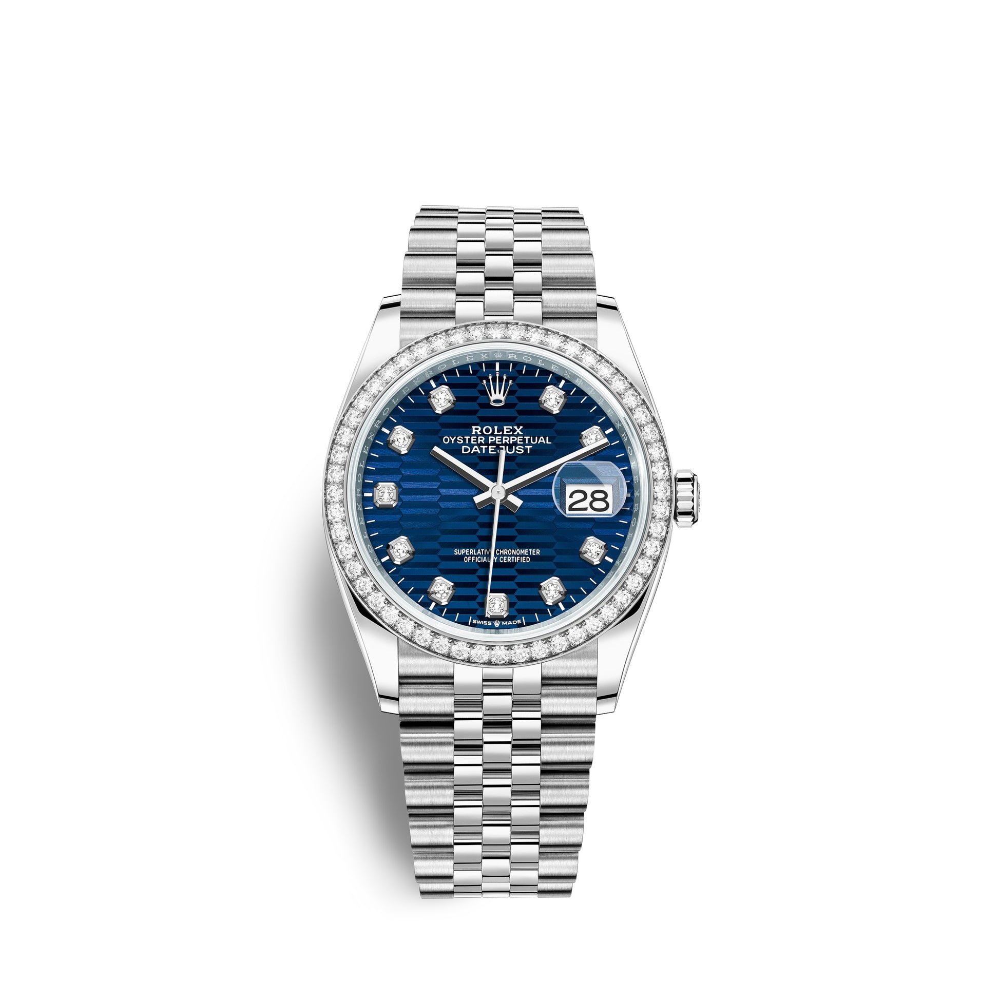 Rolex datejust 36 clearance blue diamond dial