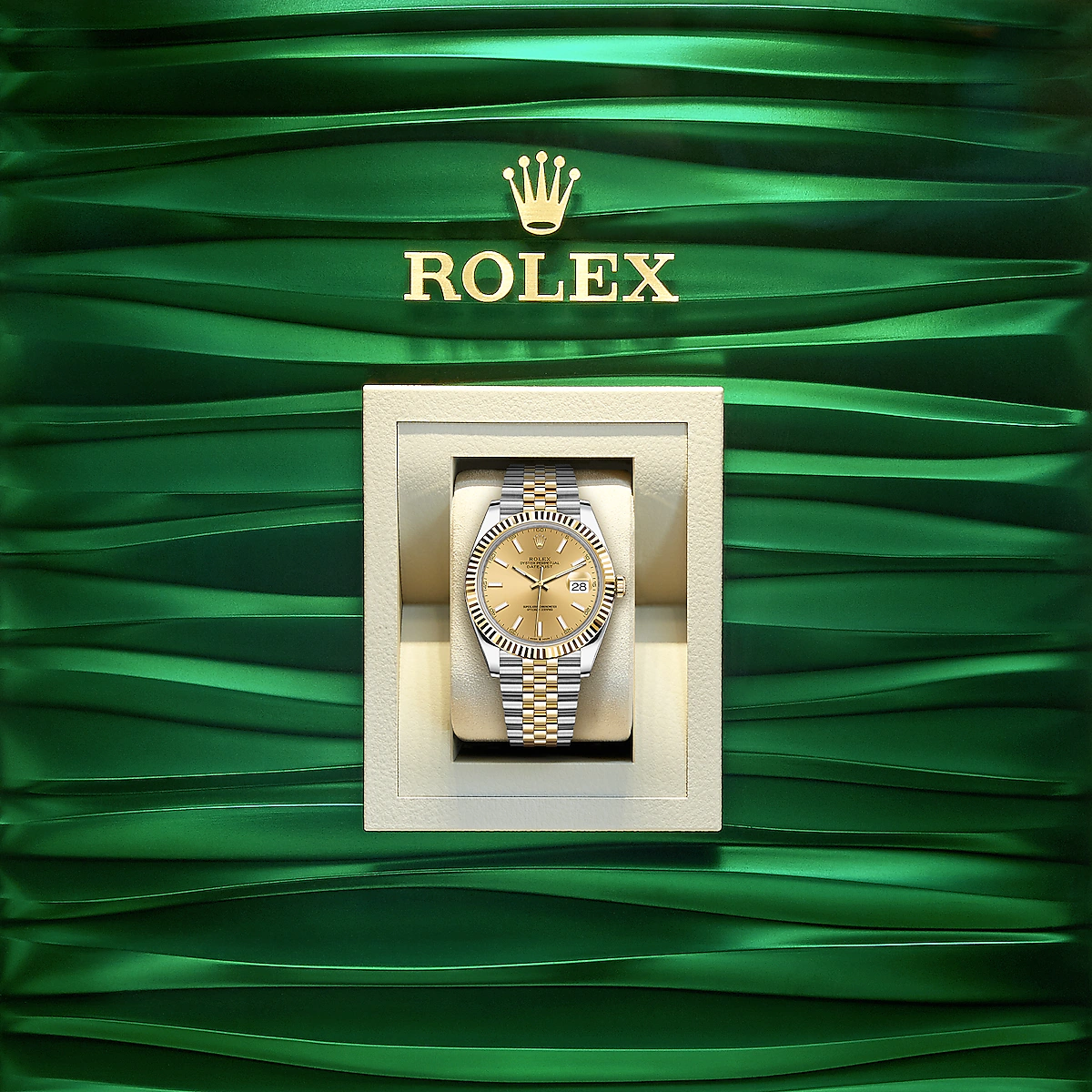 Rolex Datejust 41, 18k Yellow Gold and Stainless Steel, 41mm, Ref# 126333-0010, Watch ion box