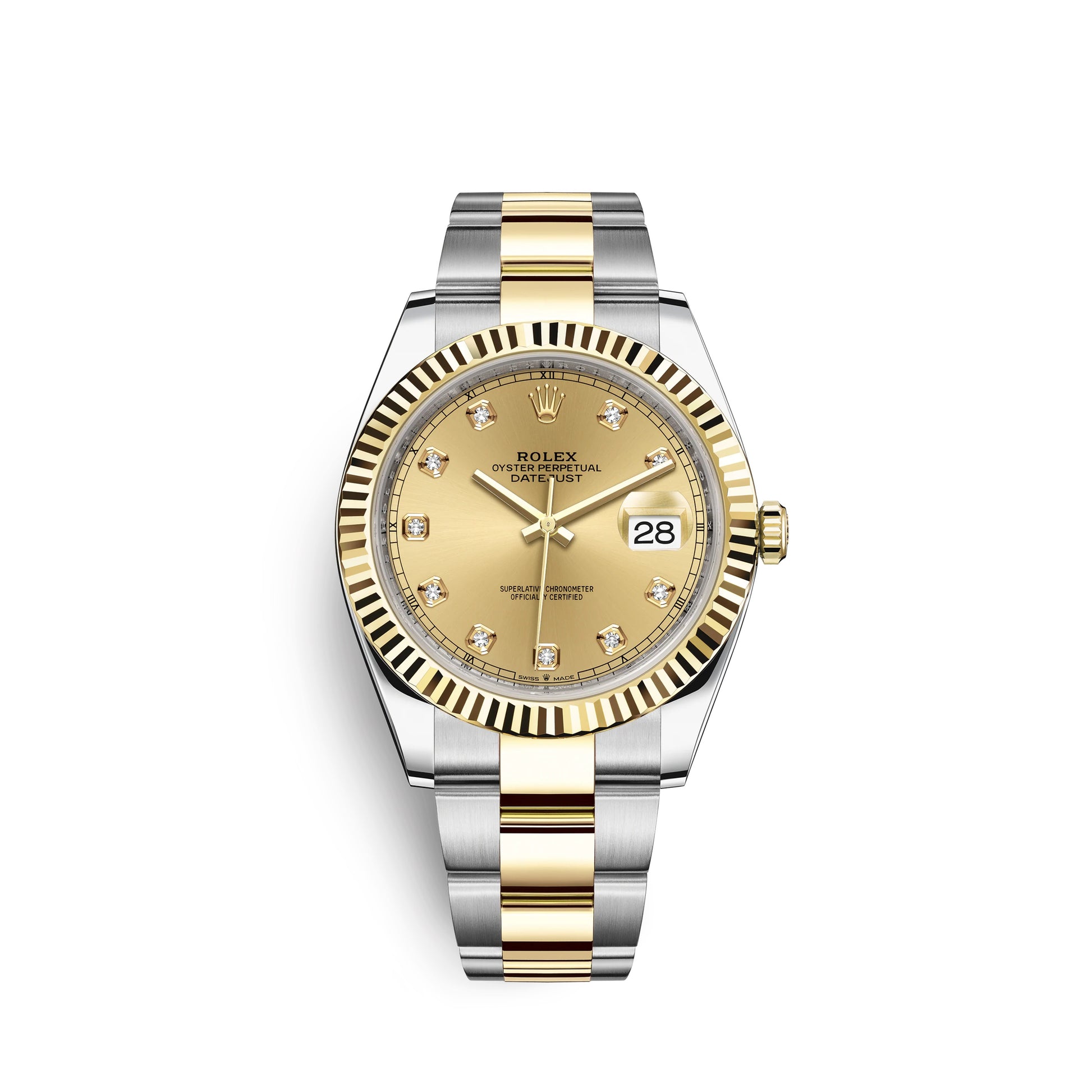 Rolex oyster perpetual datejust 18k yellow gold & stainless steel watch sale