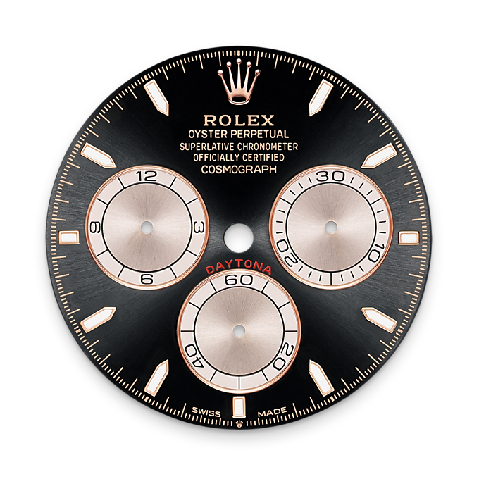 Rolex Cosmograph Daytona 40mm, 18k Everose Gold, Ref# 126505-0001, Dial