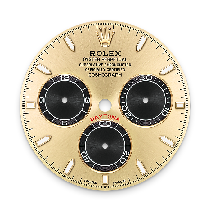 Rolex Cosmograph Daytona 40mm, 18k Yellow Gold, Ref# 126508-0006, Dial