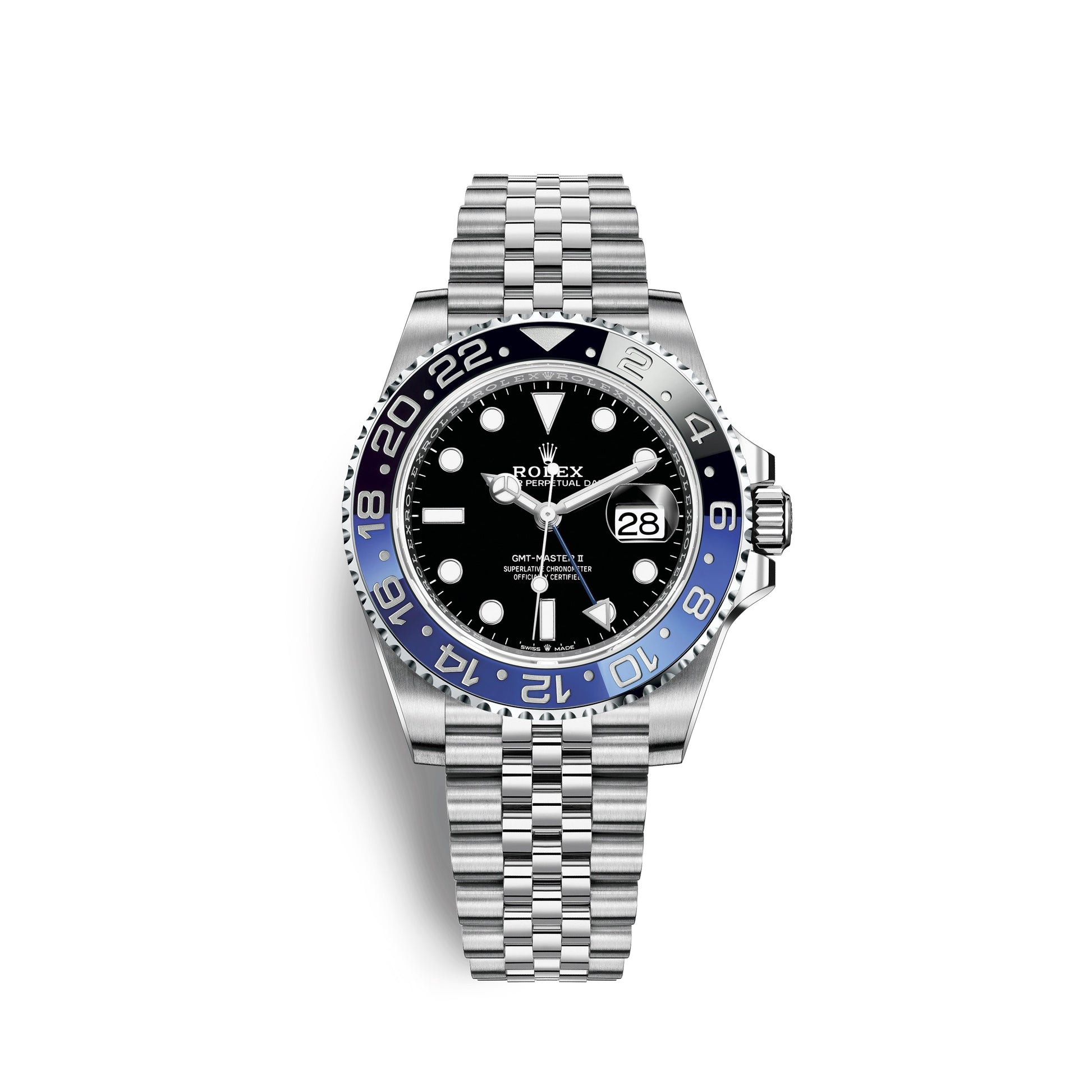 Præsident Akkumulerede Airfield Rolex GMT-Master II, Stainless steel, 40mm, Ref# 126710blnr-0002 –  Affordable Swiss Watches Inc.