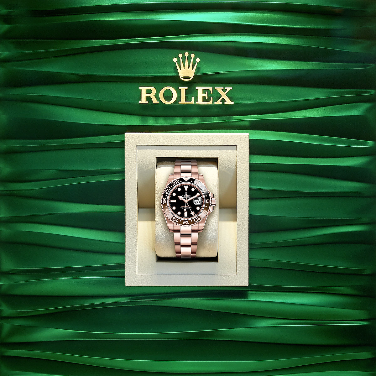 Rolex GMT-Master II Rootbeer, 18k Everose gold, 40mm, Ref# 126715chnr-0001, Watch in box