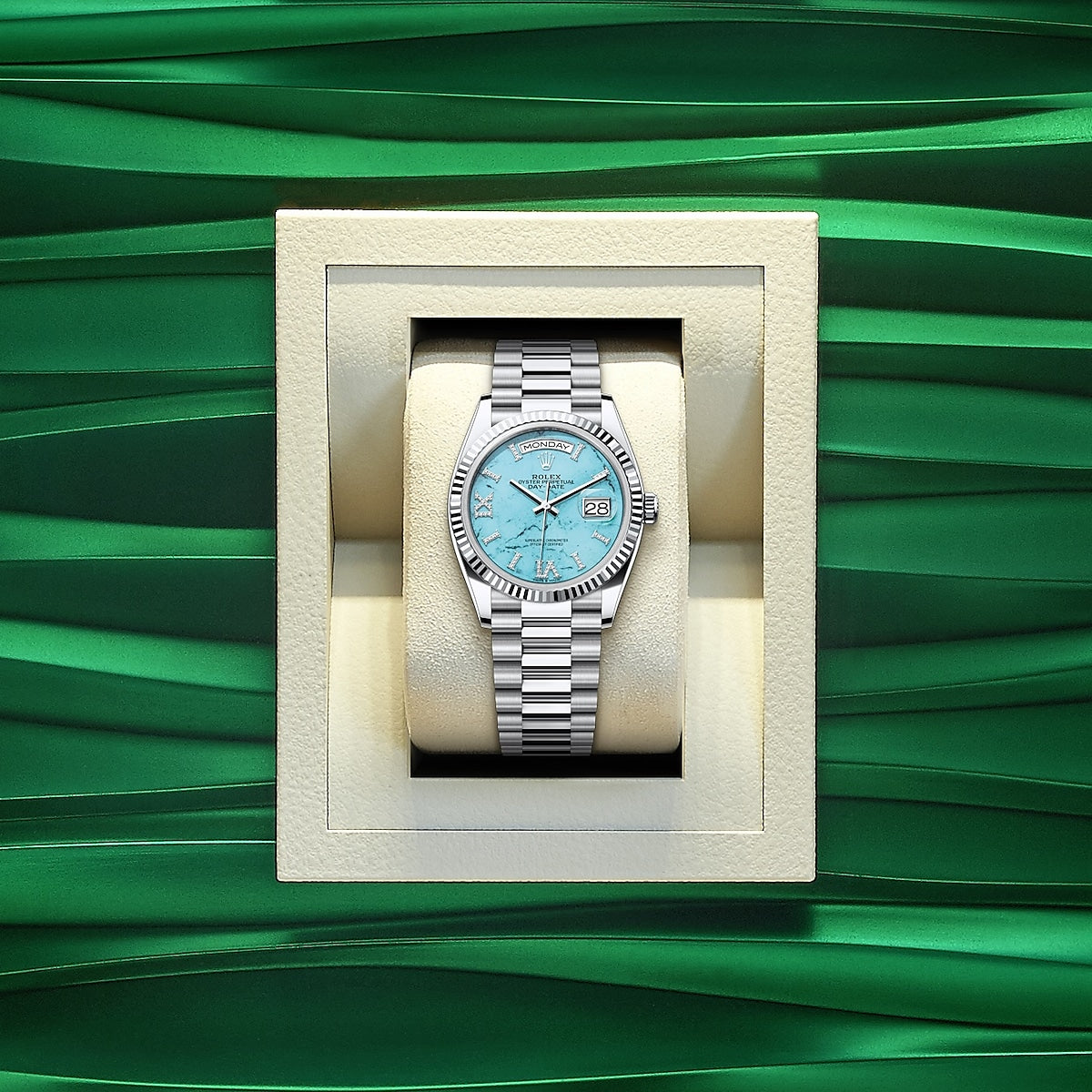 Rolex Day-Date 36, Platinum, 36mm, Ref# 128236-0011, Watch in a box