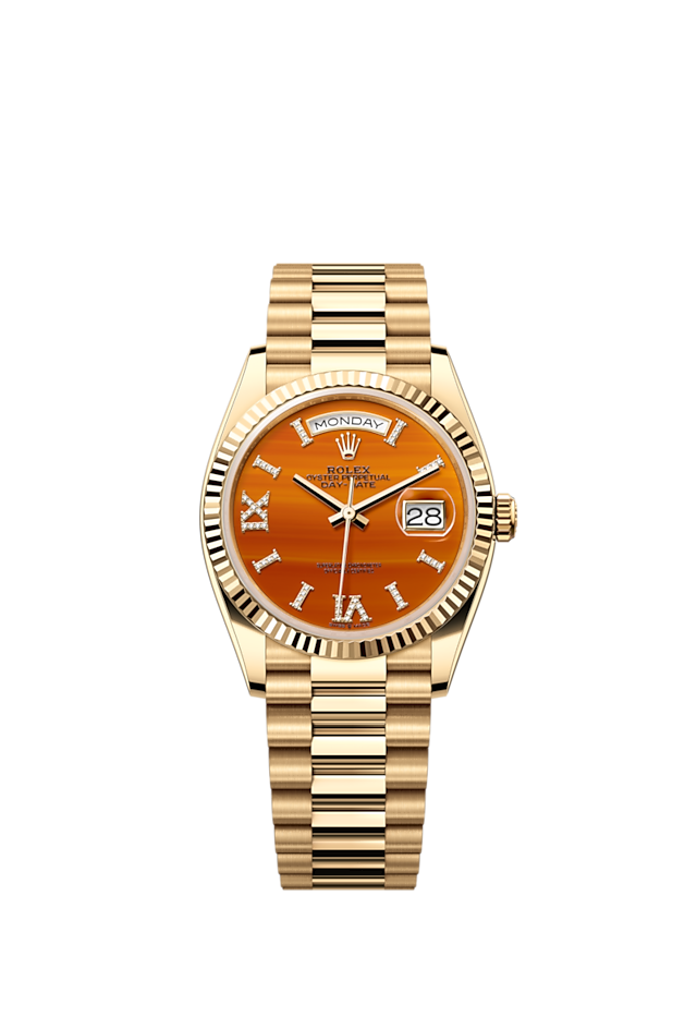Rolex Day-Date 36, 18k Yellow Gold with Diamond-set, 36mm, Ref# 128238-0088