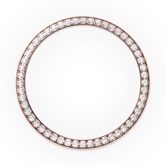 Rolex Day-Date 36, 18k Everose Gold with Diamond-set, 36mm, Ref# 128345rbr-0064, Bezel