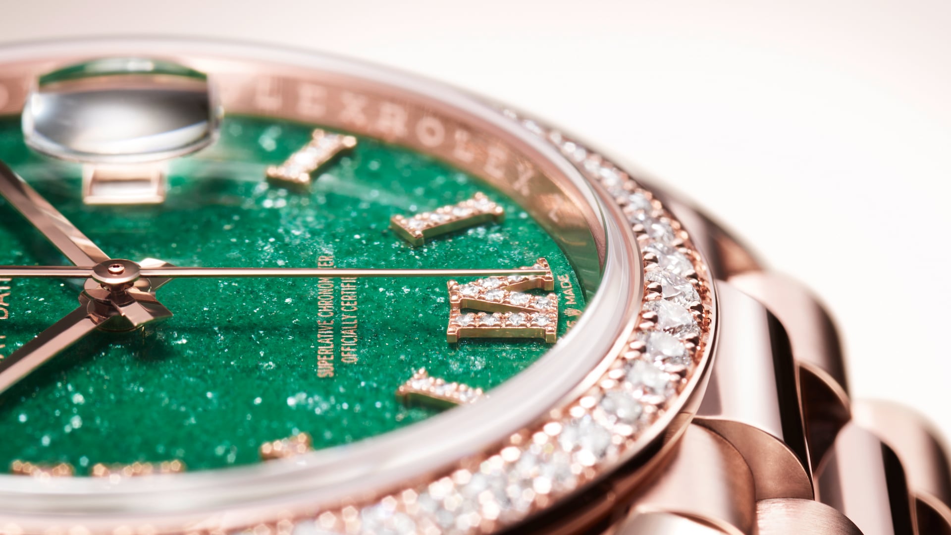 Rolex Day Date 36 18k Everose Gold with Diamond set 36mm Ref 128345rbr 0068
