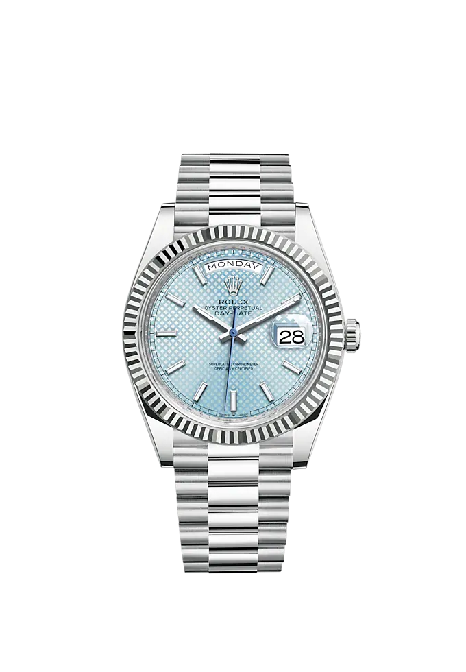 Rolex day date 40 ice blue best sale