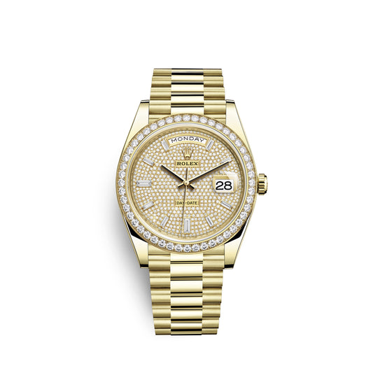 Rolex Day-Date, 40mm, 18k Yellow Gold and Diamonds, Ref# 228348rbr-0037